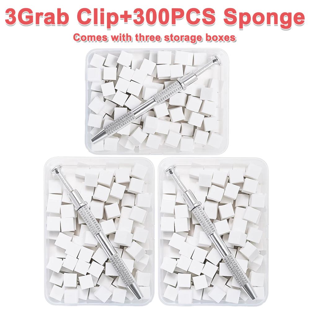 Manicure Sponge Kit With Gripper Pick‑Up Pen Creative Nail Gradient Painting Stamping Tool DIY Nail Art Decoration Accessories