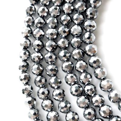 [GOLD STONE] Terahertz Ore 128 Facets, 40cm Long, Mirror Ball Cut, Handmade Accessories, Sold In Strands, 4mm