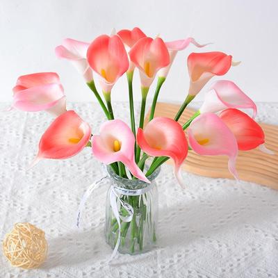 Artificial PU Mini Calla Lily Bouquet for Wedding and Home Decoration