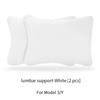 OULEX For Tesla Model 3 Y Flocking/Leather Car Seat Neck Pillow Soft Memory Neck Pillow High-Quality Headrest Lumbar Support