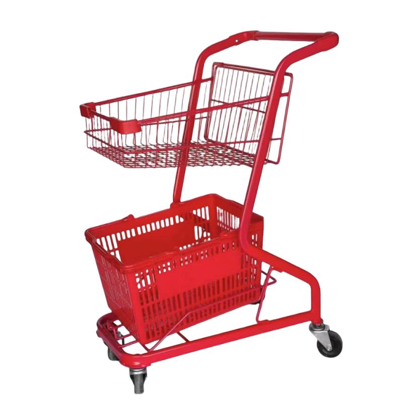 Double-Layer Convenience Store Shopping Cart