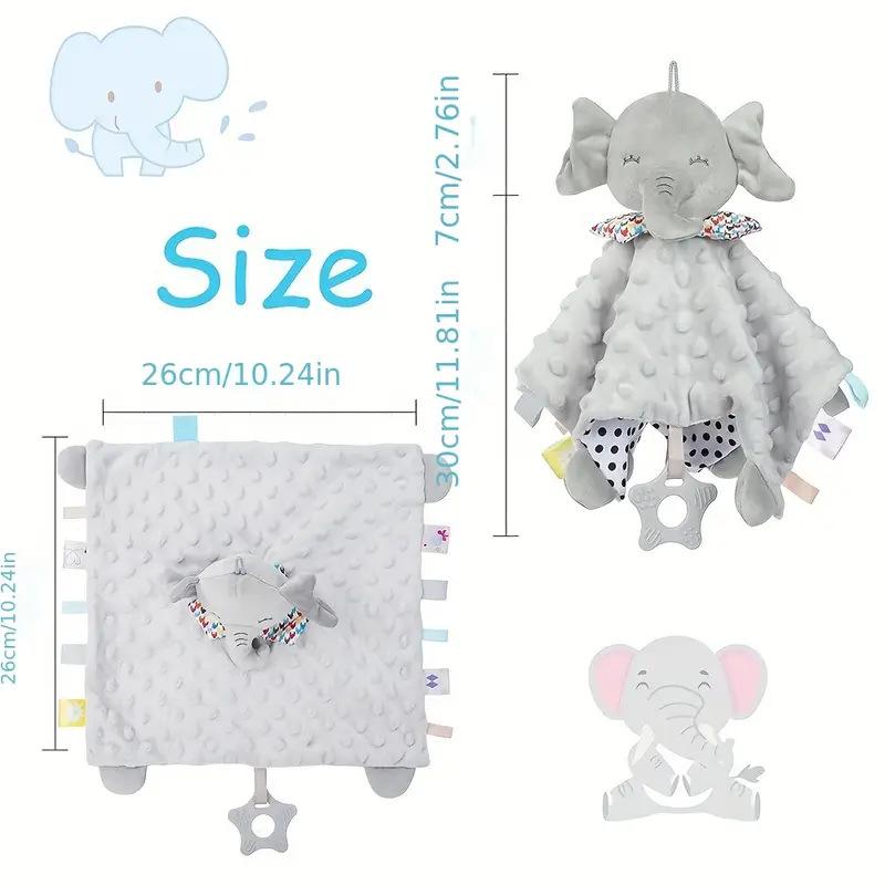 Rabbit Baby Comforter Blanket Soft Soothing Toy for Toddlers Sleeping Aid Hanging Animal Rattle