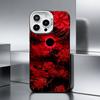 R-Red S-Spider Lily F-Flowers    Phone Case For iPhone 17,16,15,14,13,12,11 Plus,Pro Max,XS,Colored Silver Phone Case