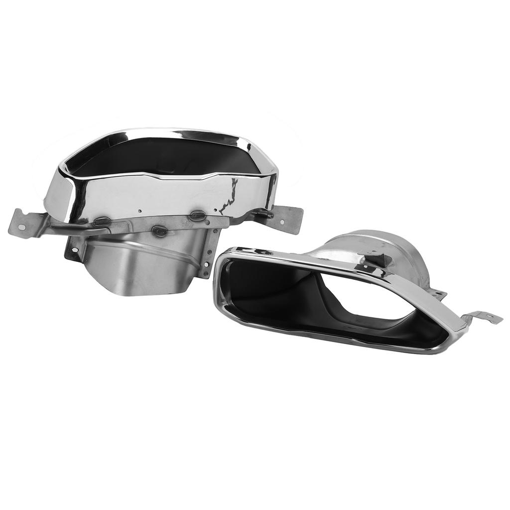 Exhaust Muffler Tips Set End Pipe Trim Replacement for 3 Series G20 G21 M Sport M340 2019‑2021Chrome Silver