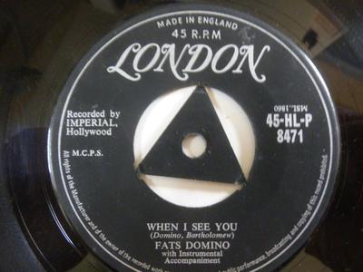 7inch Record FATS DOMINO - When I See You 45HLP8471 London American 1957 UK Rock Used