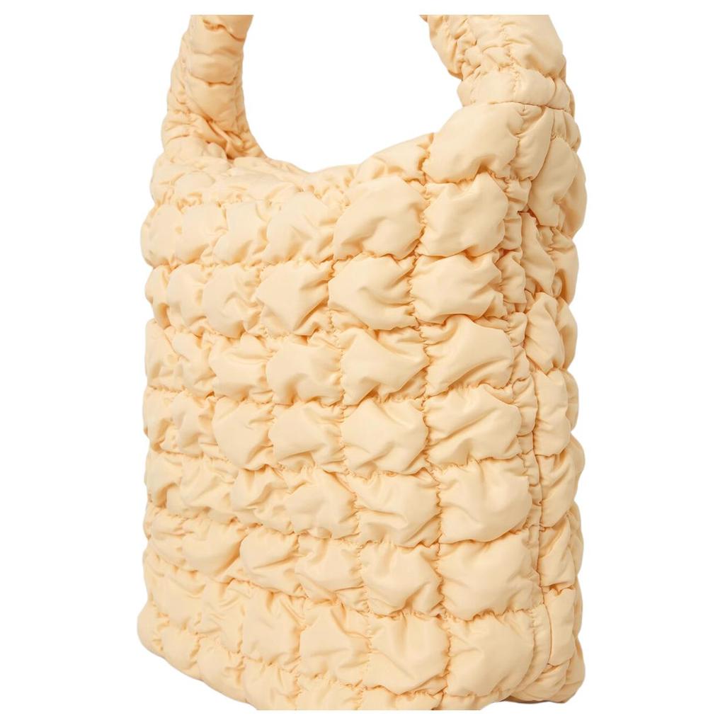 COS Solid Color Fashion Versatile Fabric Cloud Bag Mini Shoulder Tote Women Bags Yellow 1267916003
