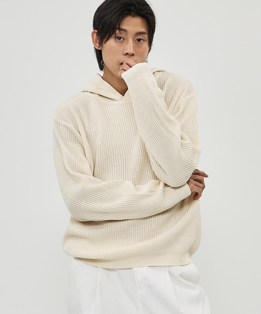 THE-ABON Faro Hazzi Hooded Knit Camel