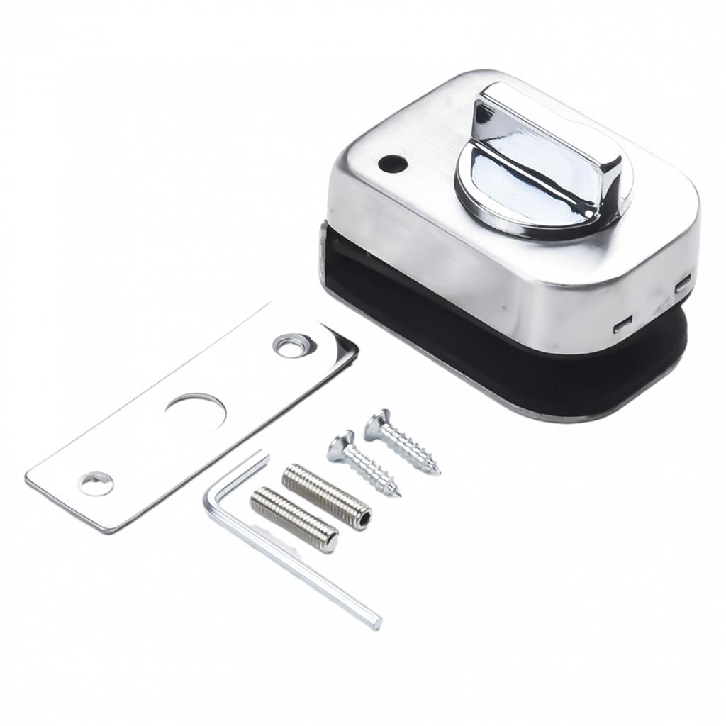 Glass Door Lock Latch Lock No Need Punch Holes Twist The Handle