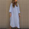 New Women's Spring Summer Elegant Solid Color Irregular Dress Simple Button Pocket Long Dress Women's Clothing