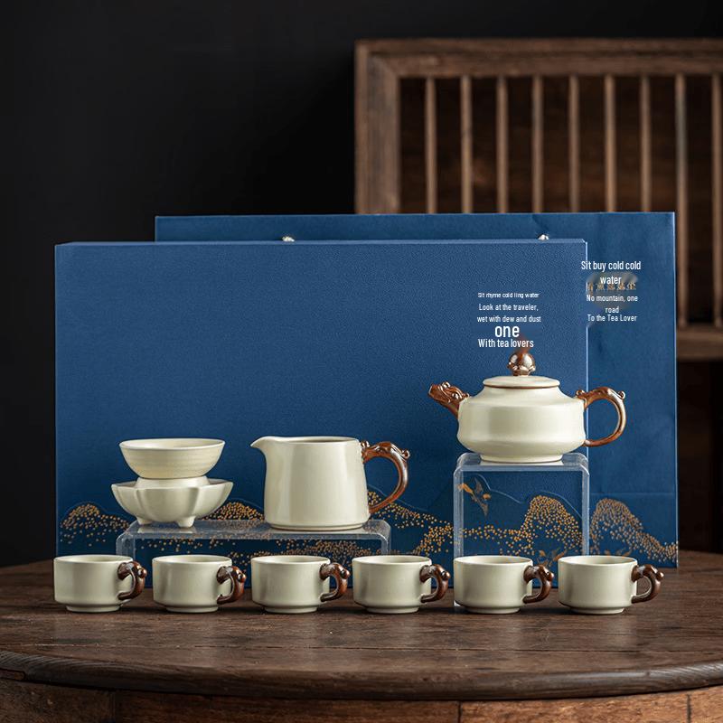 Crackle Glaze Ru Kiln Gongfu Tea Set