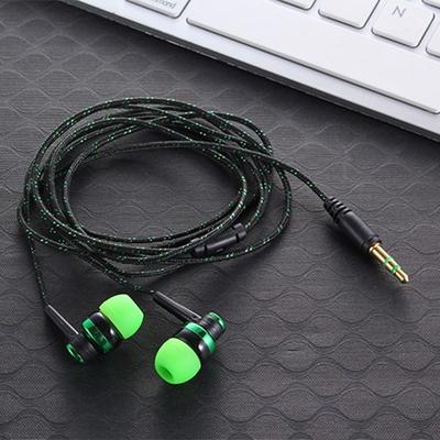 MP3 Mp4 Verkabelung Subwoofer Headset Ohr Geflochtenes Seil Draht Tuch Seil Ohrstöpsel Geräuschisolierende Kopfhörer Eingebautes Mikrofon Freisprecheinrichtung
