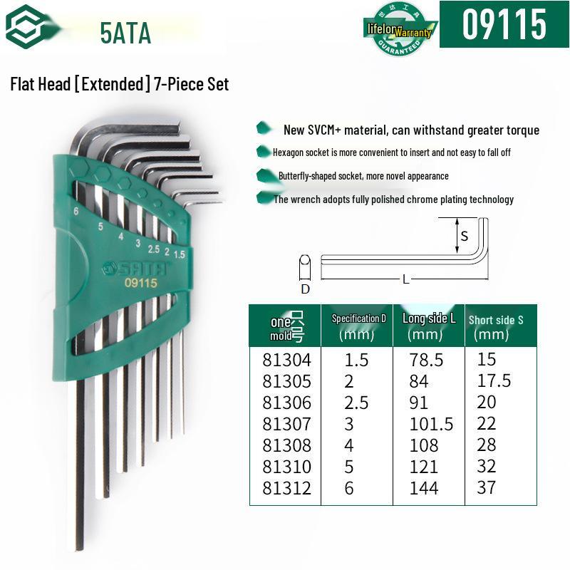 Zestaw kluczy Torx i sześciokątnych calowych SATA