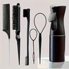 6pcs Hair Styling Tools Set With Spray Bottle Hair Combs Brushes For Braiding