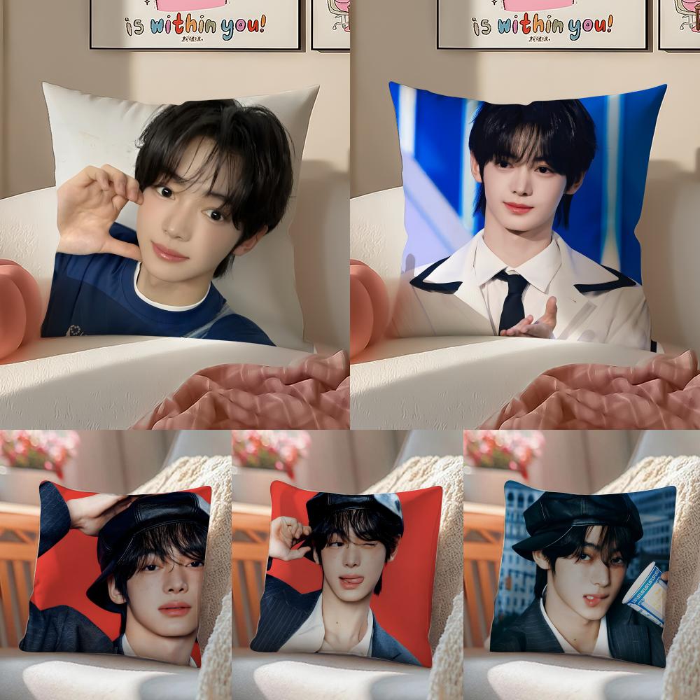 KPOP Boy of HHANJIN Singers Cushion Cover Pillowcase Short Plush Invisible zipper Room Sofa Cushion Cover