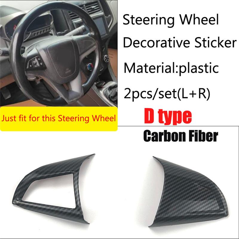 Car Accessories Interior Steering Wheel Decoration trim Case sticker For Chevrolet Orlando Cruze Trax Aveo Sonic Onix Cobalt