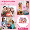 Creative 3D Mother's Day Greeting Card HAPPY MOTHER'S DAY Paper Sculpture Birthday Wishes Message Card