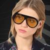SO&EI Retro Oversized Pilot Sunglasses Women Fashion Gradient Shades UV400 Men Trending Sun Glasses
