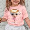 Cappuccina Funnu Meme Cerebrale Italiano Cotone Maglietta Bambini Estate Manica Corta T-shirt Ragazzi e Ragazze Abbigliamento Top Casual per Bambini