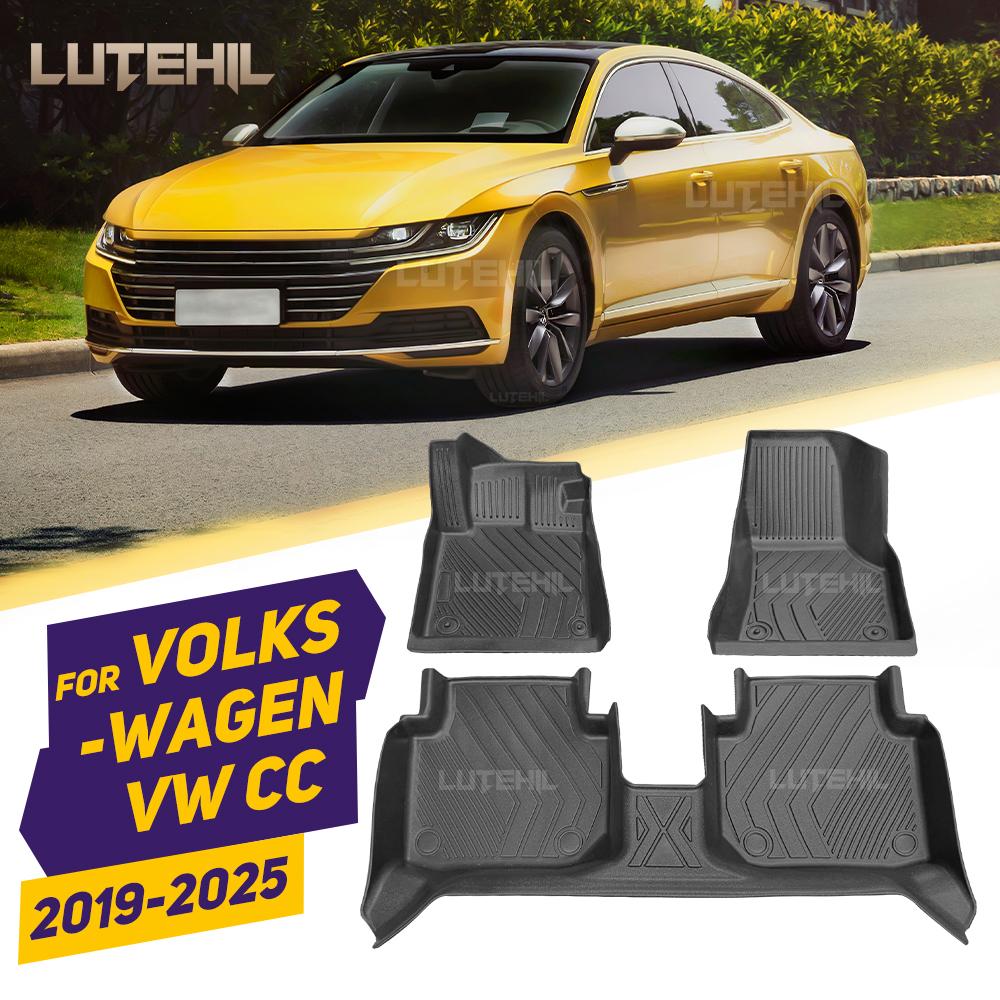 For VolksWagen VW CC 2019-2025 2022 2021 2020 Custom All-Weather TPE Floor Mat Carpet Automotive Interior Protector Accessories