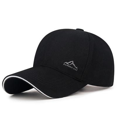 A Men's Casual Sports Baseball Hat with A Coarse Texture Made of Cotton and Printed Mountain Patterns