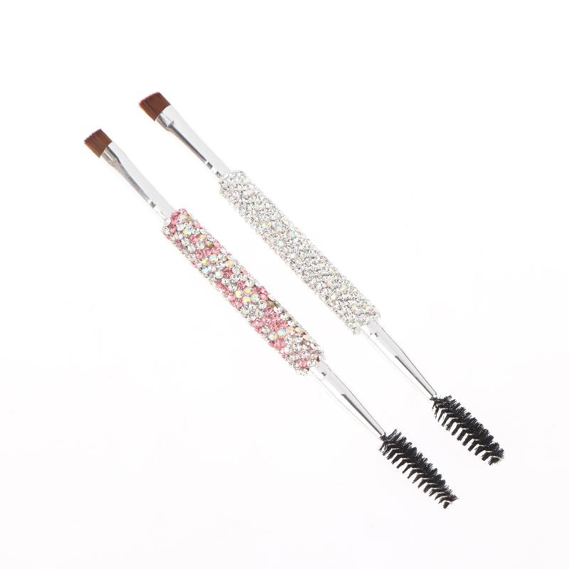 1Pcs Eyebrow Brush Eyelash Curl Double Head 2-In-1 Makeup Brush Artificial Travel Portable Multifunctional