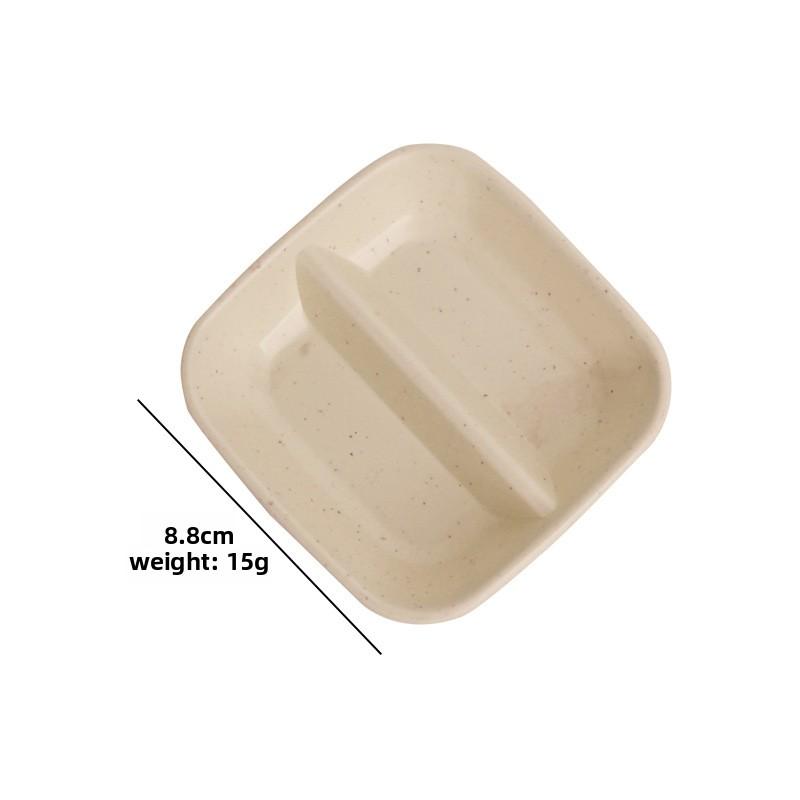 Creative Double-Compartment Seasoning Dish for Home Kitchens