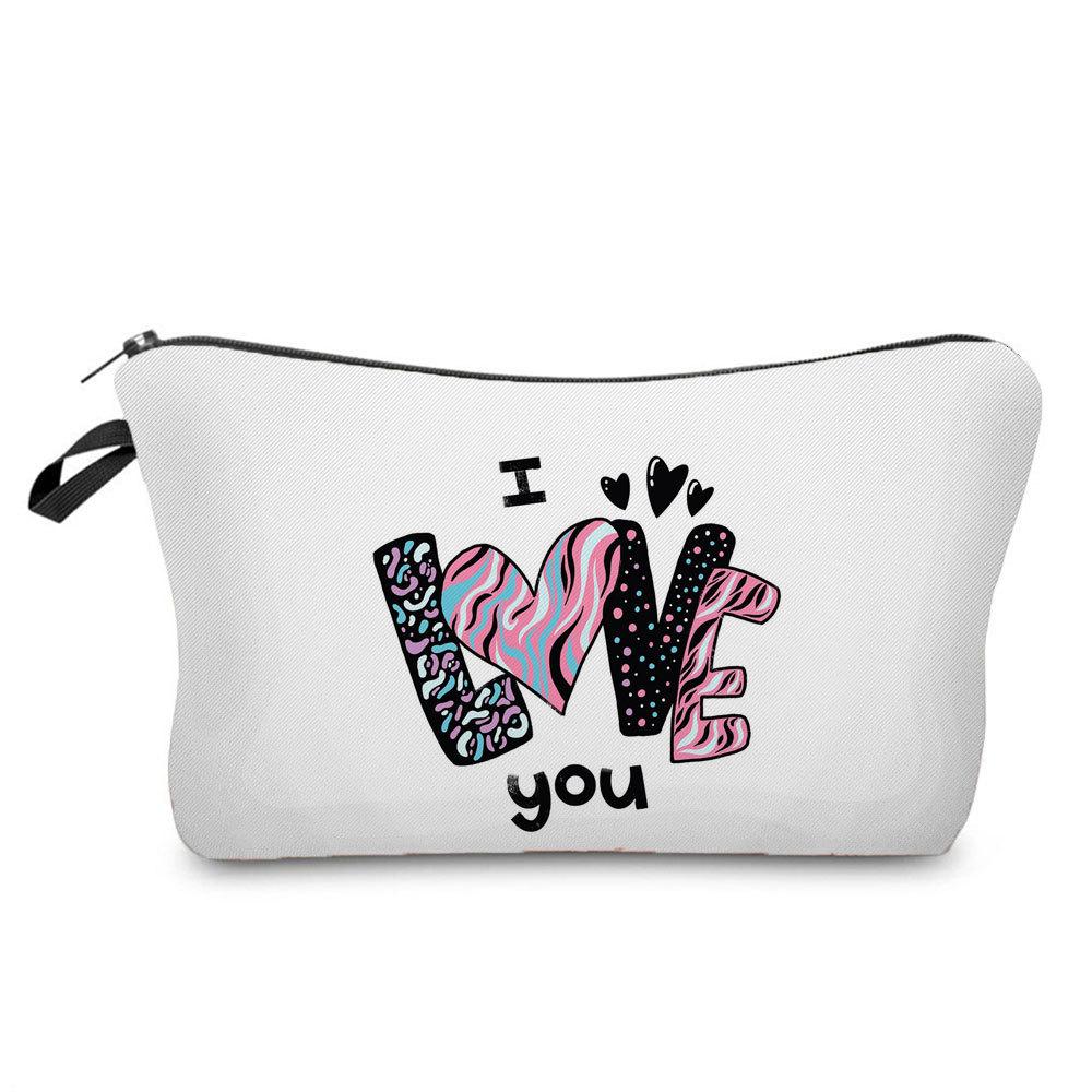 Women Flower Print Cosmetic Bag Toiletries Organize Travel Storage Case 6669