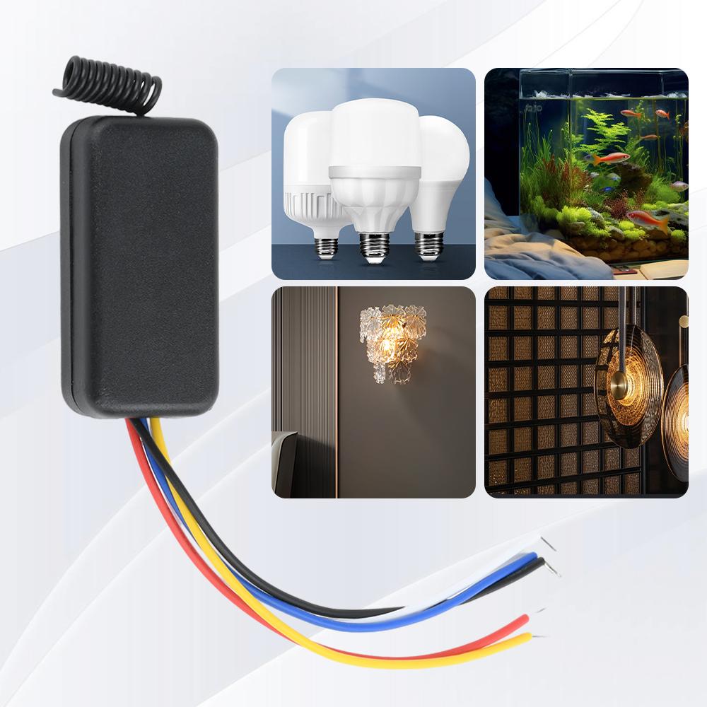 DC 3.5V 5V 9V 12V Mini Relay Wireless Remote Control Switch For LED Lamp 433Mhz Micro Receiver With Box and White Transmitter