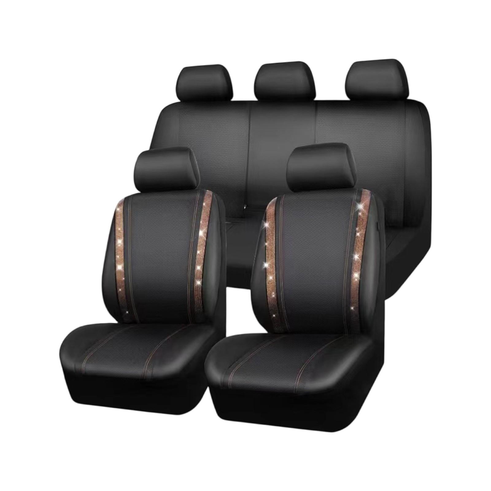 

Кожаная прострочка Горячий бриллиант Бриллиант Бриллиант Вода Страз Универсальный Автомобильный Бриллиантовый Чехол на Сиденье One Size золотой