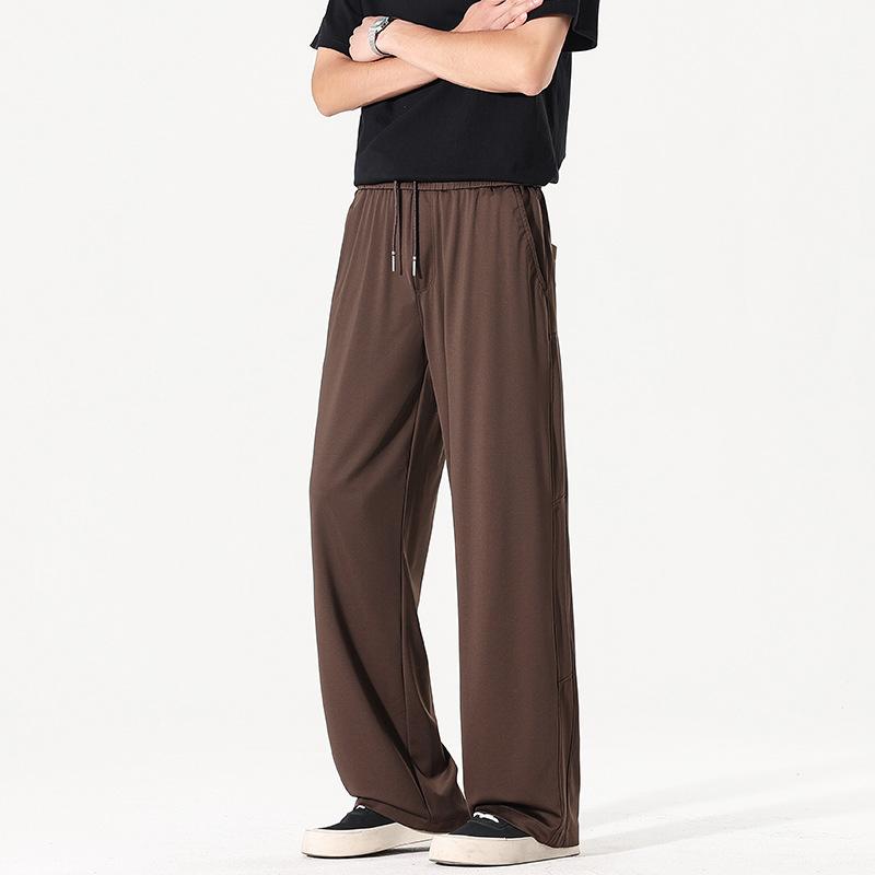 Mulberry Silk Cool Casual Pants Summer Thin New Loose Straight Men's Japanese Retro Drape Trousers