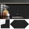 10pcs Black and White Marble Tiles Sticker Kitchen Wardrobe Bathroom Home Decor Self-adhesive Crystal Hard Film Art Wall Decals