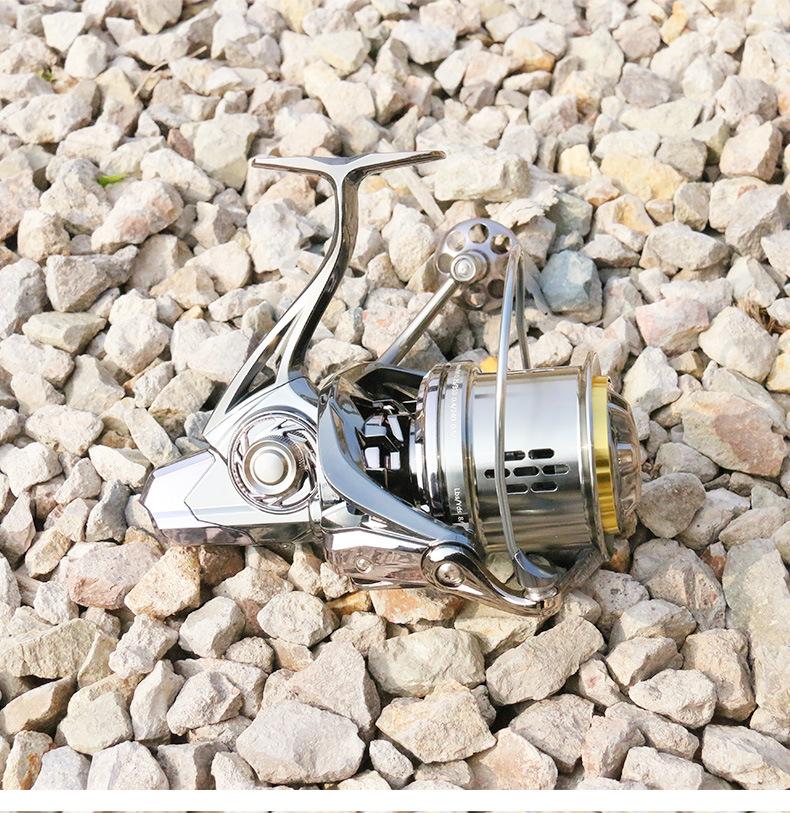 4.8:1 Carp Fishing Reel Fully Metal Long Cast Spinning Reels Fishing Reel 8000 Series 8000 Series серебряный