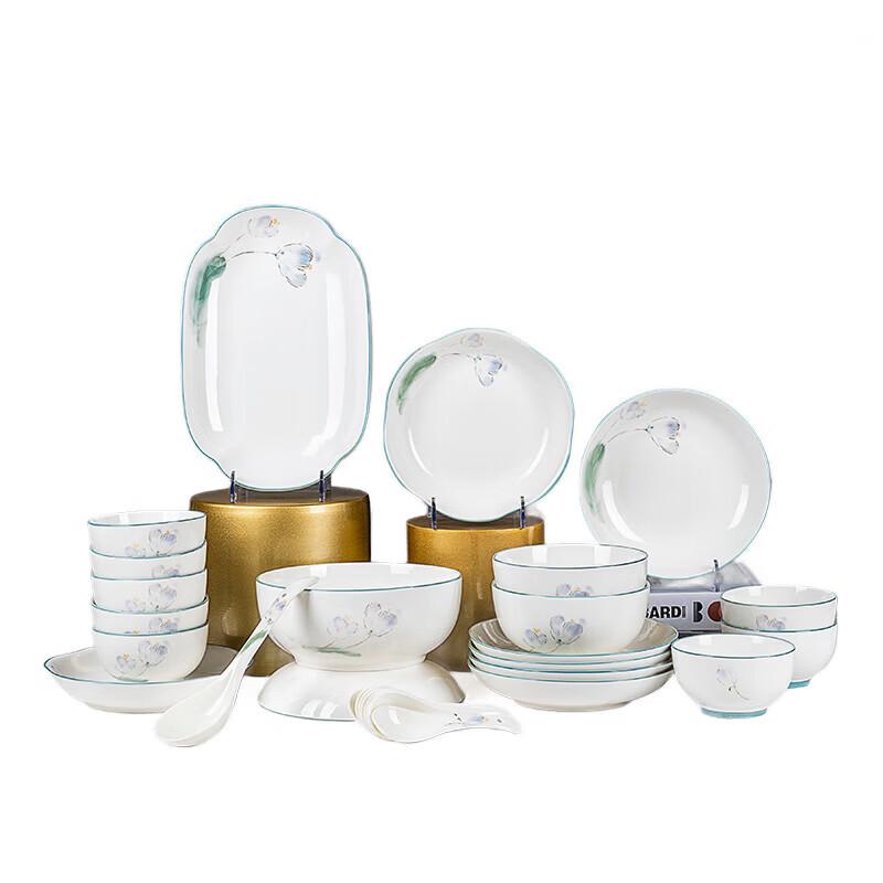 Tanghui 29-Piece Chinese Ceramic Dinnerware Set