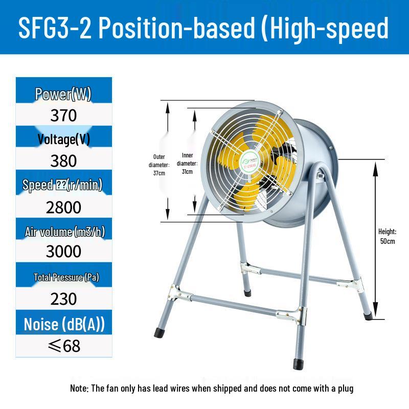 220V High-Power Industrial Duct Fan for Kitchen Ventilation