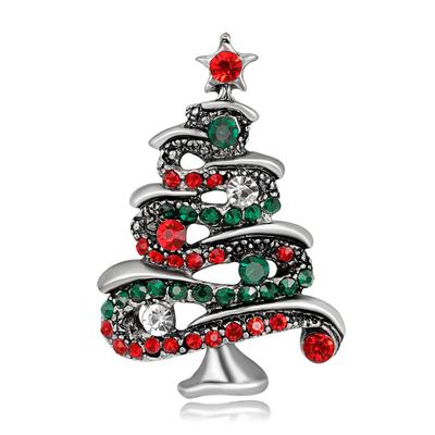 Regalo di gioielli per spilla da donna con spilla multicolore per albero di Natale