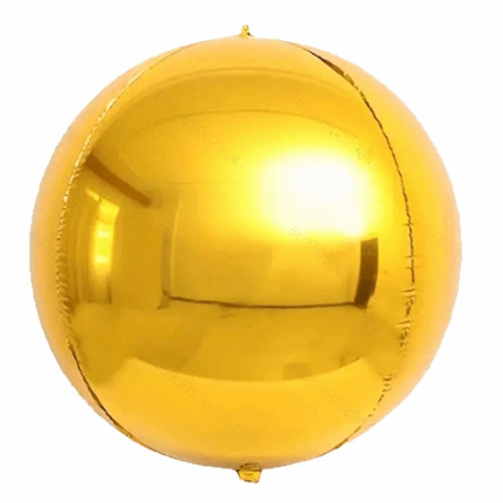 Silver 4D Balloons 50/60 Inches Metallic Balloons Round Balloons  New Year Accessories