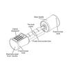 Blocare inteligentă Cilindru Tastatură electronică Blocare ușă 4 moduri de deblocare Amprentă digitală/ Parolă/ Mecanic