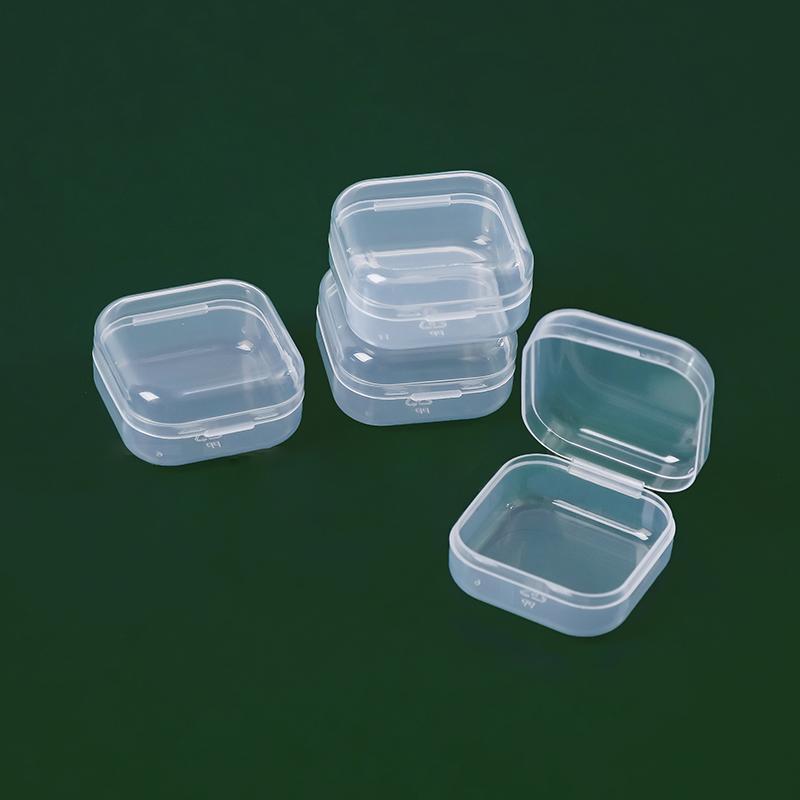 Mini Plastic Box Rectangular Translucent Packing Box Dustproof Durable Strong Jewelry Button Sundries Storage Case Container