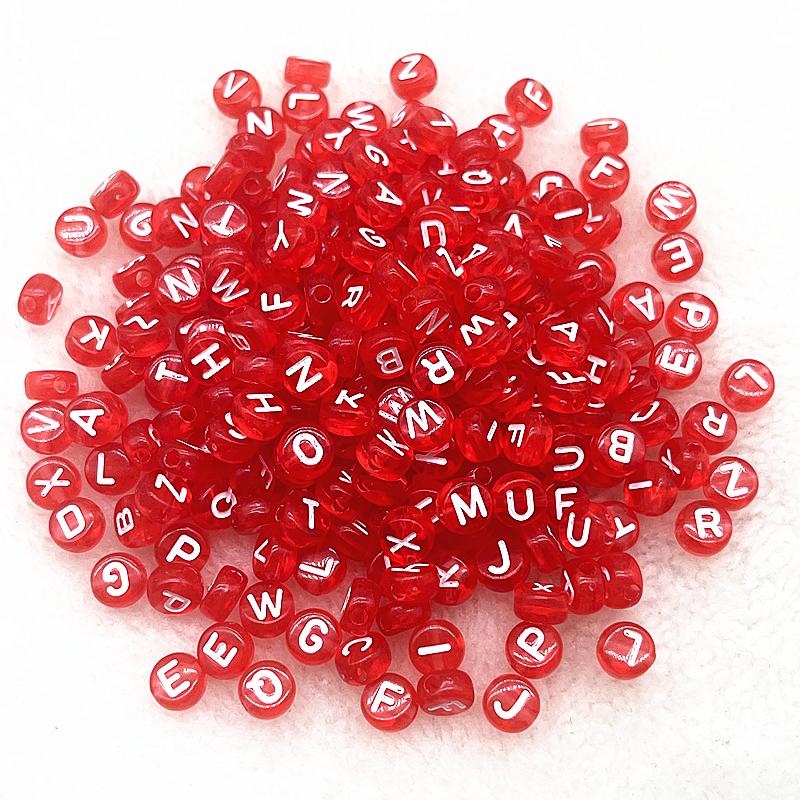 100pcs 7x4mm 6x6mm Russian Korean English Alphabet Letter Beads Charms Beads for Making Jewelry Diy Handmade Bracelets Necklace