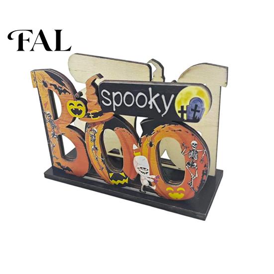 Cute Desktop Storage Box Halloween Wooden Napkin Holder, Pastel Pumpkin Ghost Black Cat Tabletop Tissue Dispenser, Waterproof Stable Decorative Stand