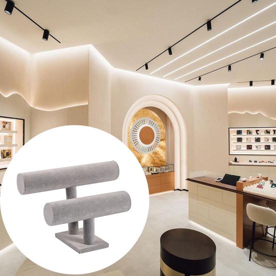 Doppelstöckiger Armbandständer, horizontaler Uhrenständer für den Schreibtisch, für die Kommode im Schlafzimmer