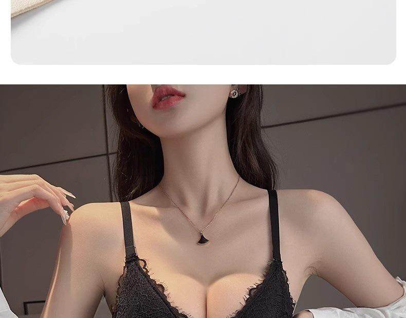 Summer Lace Push-Up Wireless Bra: Enhances Small Chest, Anti-Sag Support, Sexy Triangle Cup Design