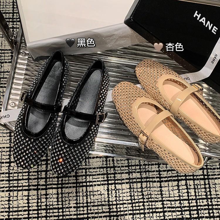 

Серия обуви для пещер~ весна-лето 2025 удобные и дышащие качественные туфли-лодочки со стразами для работы, универсальные, с неглубоким вырезом, сандалии с отверстиями 39 абрикосовый