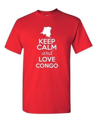 Blijf Kalm En Houd Van Congo Land Natie Patriottisch Nieuwigheid Volwassen T-shirt Tee Unisex T-shirt