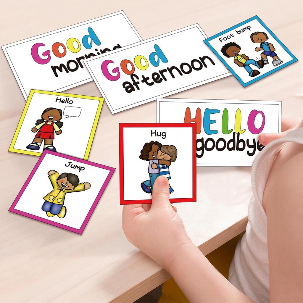 Auchq Morning Meeting Greetings Classroom Chart, Preschool Kindergarten Elementary Teacher Supplies for Classroom Must Haves, Social Greetings for