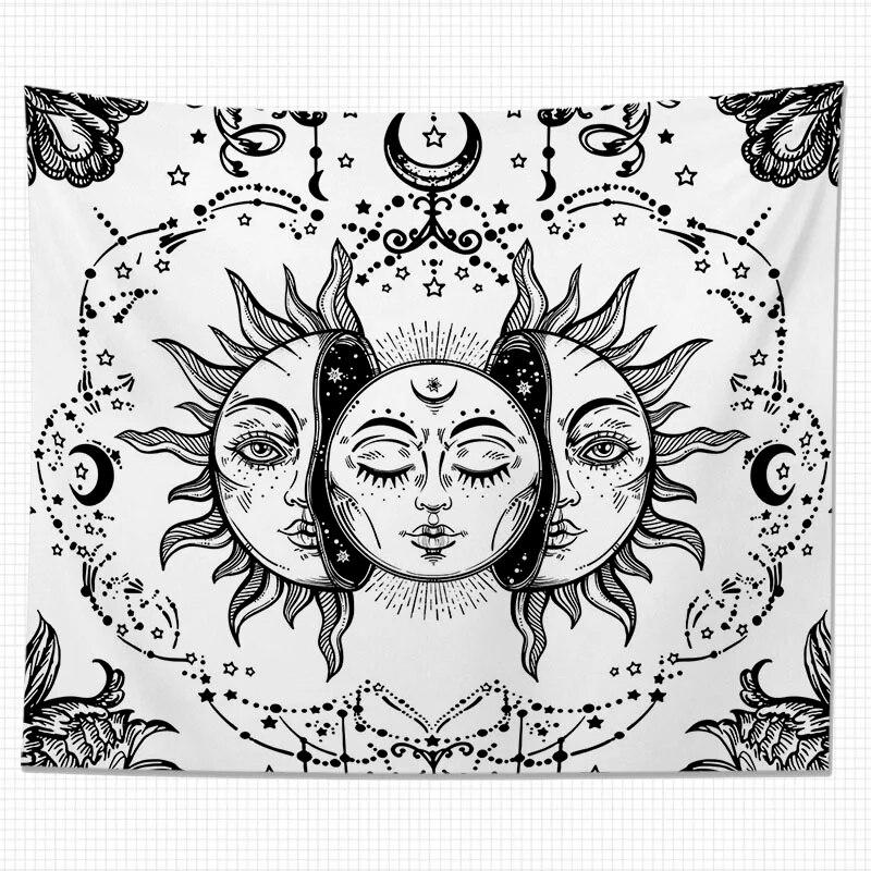 Tapiserie Zeul Soarelui Artă Totem de perete Decorare Acasă Sufragerie Agățat Pânză de fundal