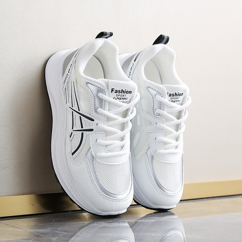 Summer thick-soled 2025 versatile mesh dad shoes women's light, breathable and thin sports fashion casual women's shoes