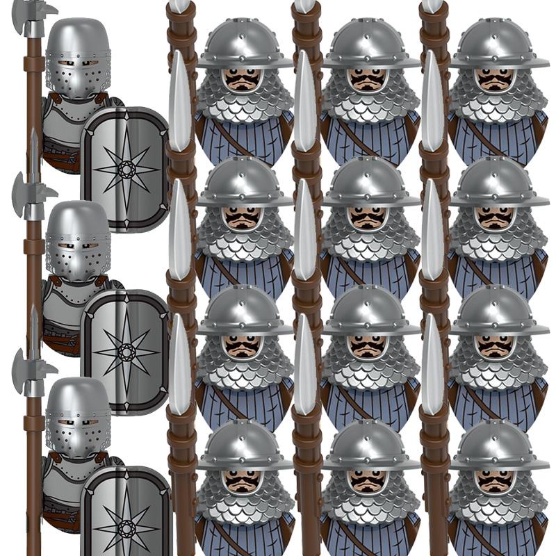 Kids Toys Medieval Military Figures Imperial Forbidden Army Knight Legion Ancient Soldier Suits Building Blocks Model Gifts