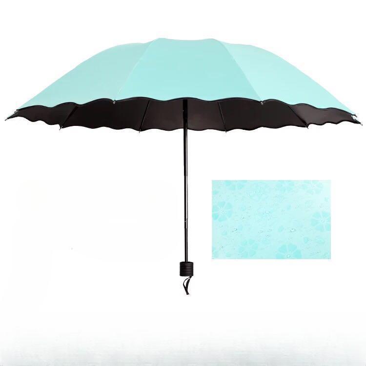 Guarda-chuva de Sol Espessado com Cola Preta para Uso Tanto em Dias Ensolarados Quanto Chuvosos Verão Exterior Resistente a UV Guarda-chuva Dobrável