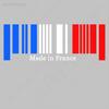 9x25cm 1pc New Made in France Flag Bar Code Car Funny Stickers PVC Decal Styling For Peugeot Citroen Renault Bugatti DS Dacia